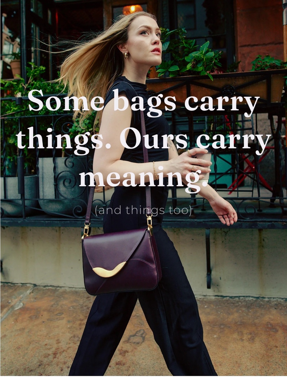 NEW Elegant Burgundy Crossbody Bag with Gold Accent